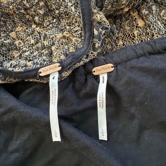 Free People skirt set co-ord top and midi skirt lace matching set boho Large - Picture 9 of 10